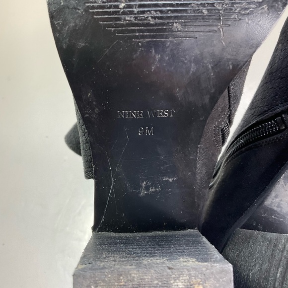 Nine West Peep Toe Ankle Booties Size 9 - Picture 6 of 7